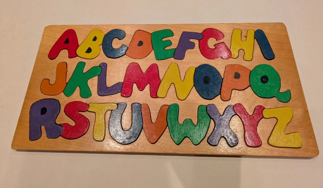 Wooden Alphabet and Number Puzzles