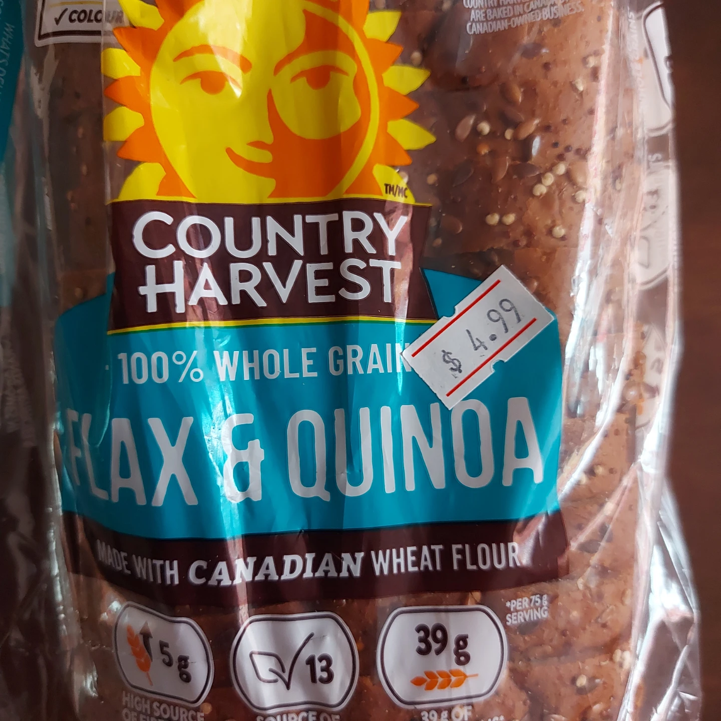 FREE - Country Harvest 100% Whole Grain Flax & Quinoa Bread - photo 2