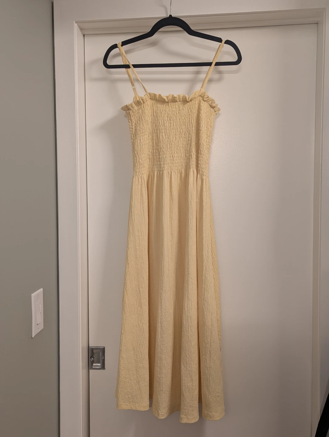 H&M Yellow Smocked Sundress - Size M