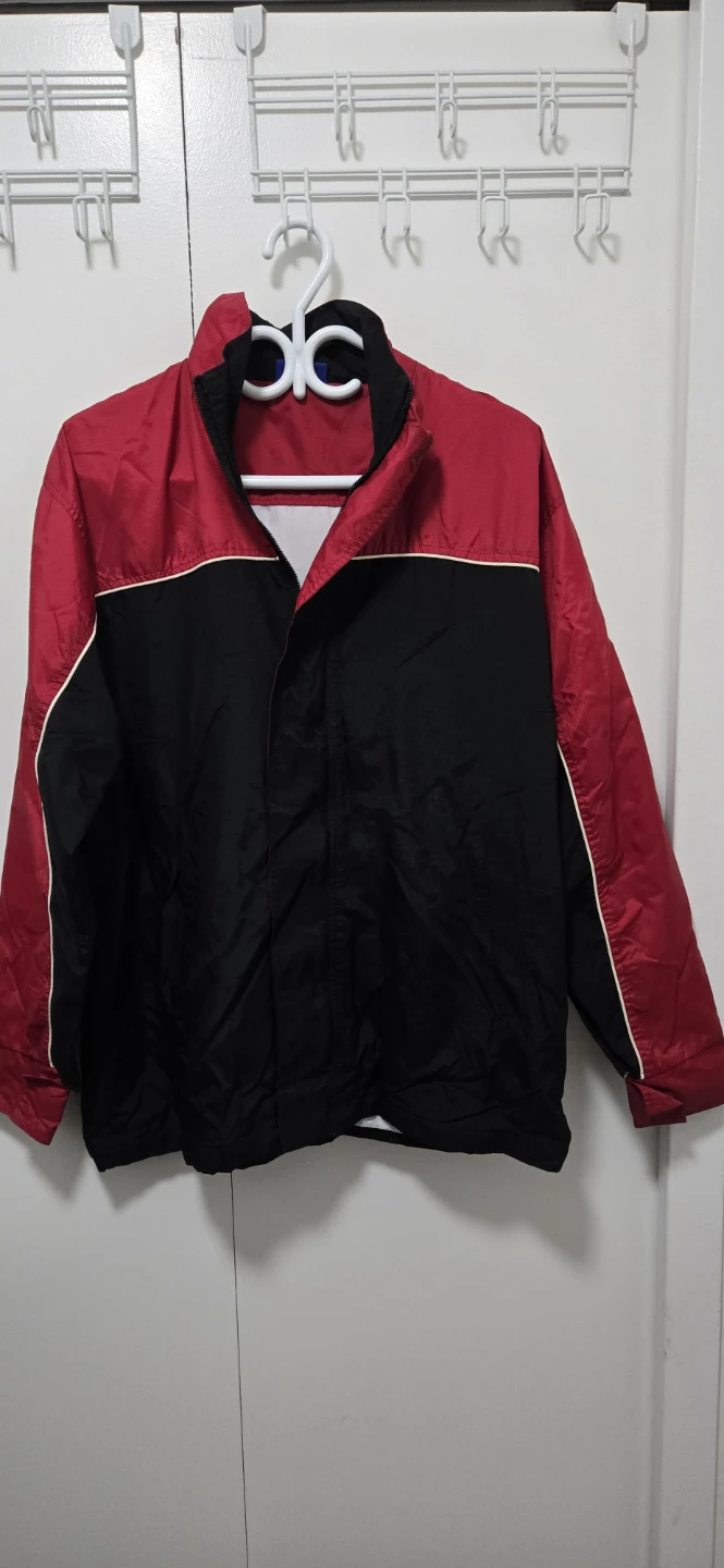 Red and Black Windbreaker Jacket