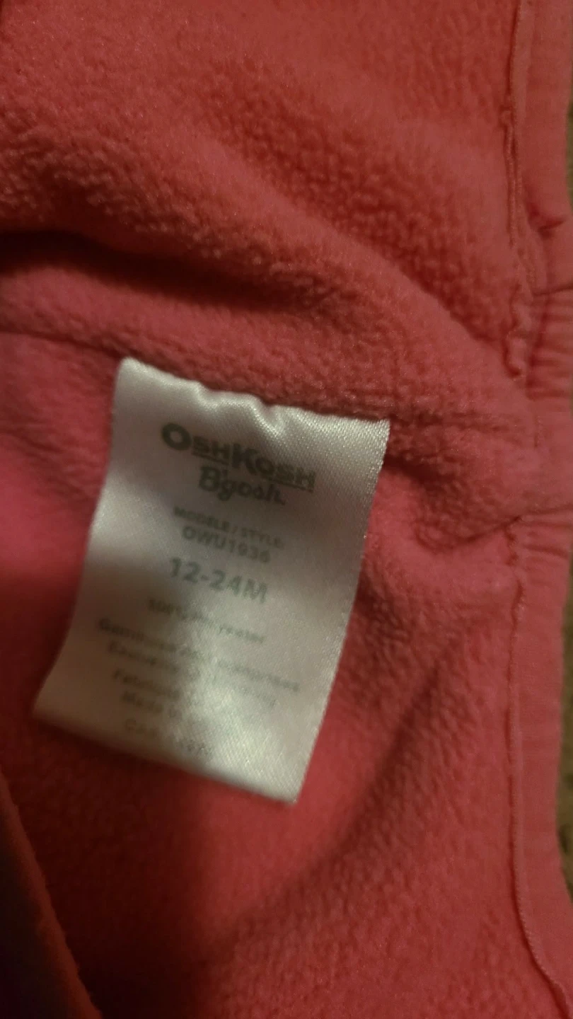 OshKosh B'gosh Pink Fleece Hat 12-24M🏈 - photo 2