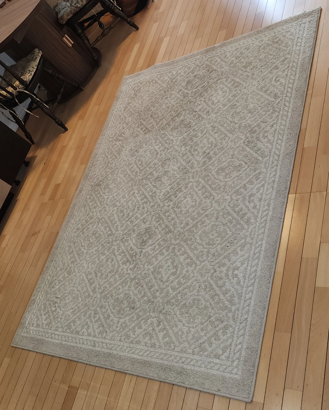 Beige Patterned Area Rug