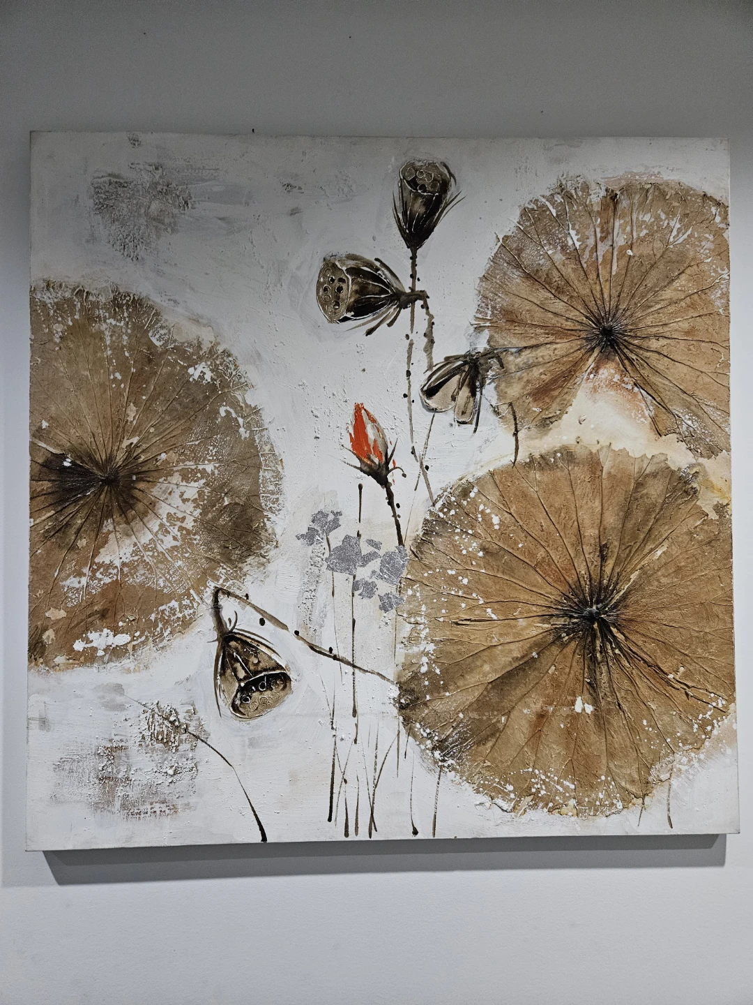 Abstract Lotus Print Canvas Art