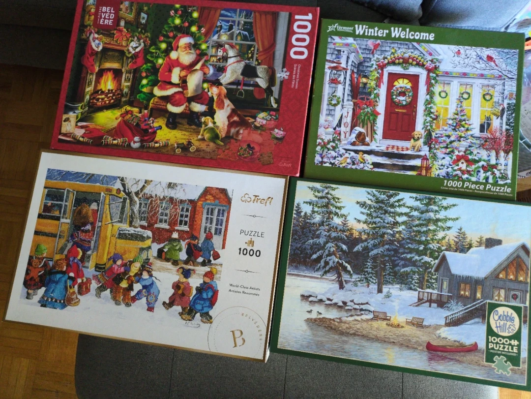 1000 Piece Winter themed and  Christmas Puzzles - price per item