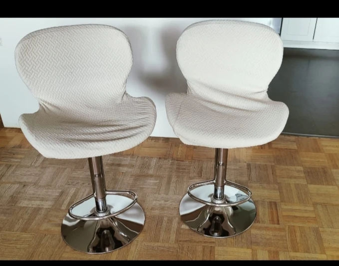 Two Cream Bar Stools