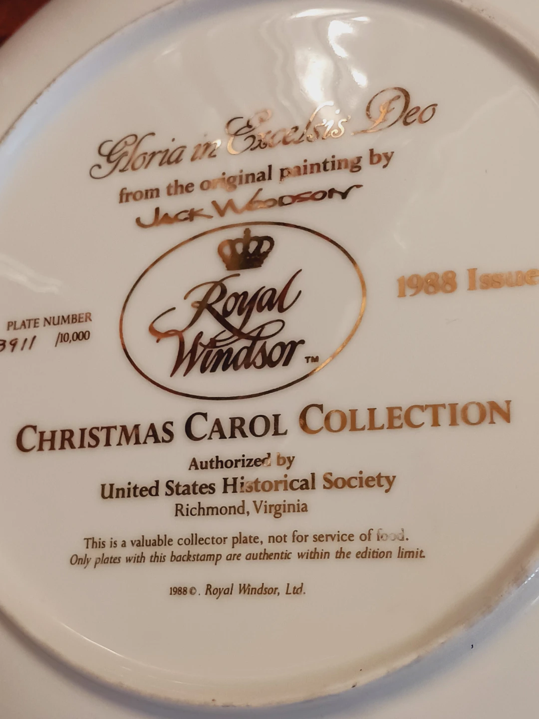 Royal Windsor Christmas 🎄 Carol Collectible Plate - photo 4