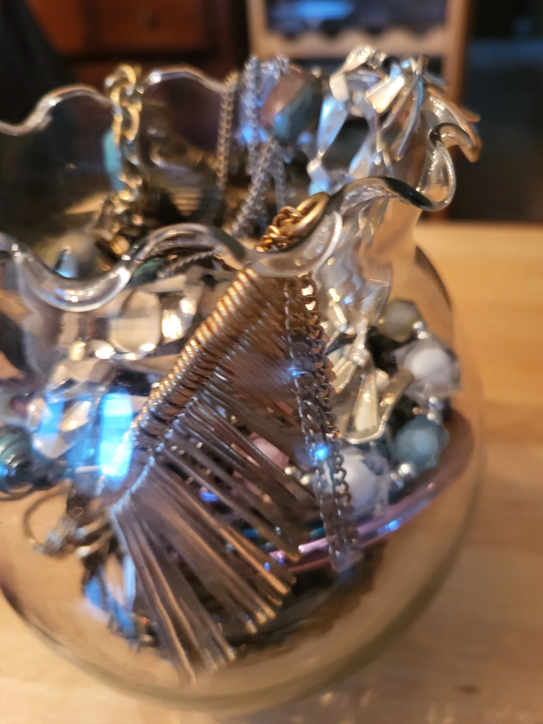 Assorted Fashion Jewelry in Glass Bowl - photo 3