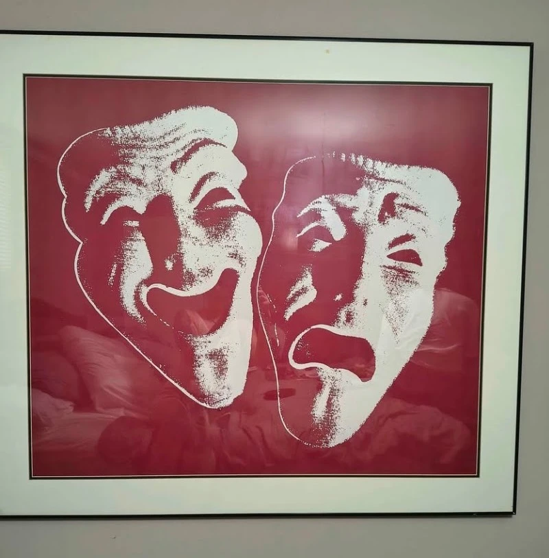 Comedy and Tragedy Mask Framed Print