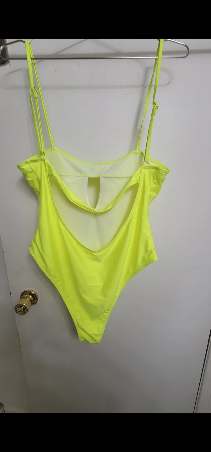 Neon Yellow Bridesmaid One-Piece Swimsuit - photo 2