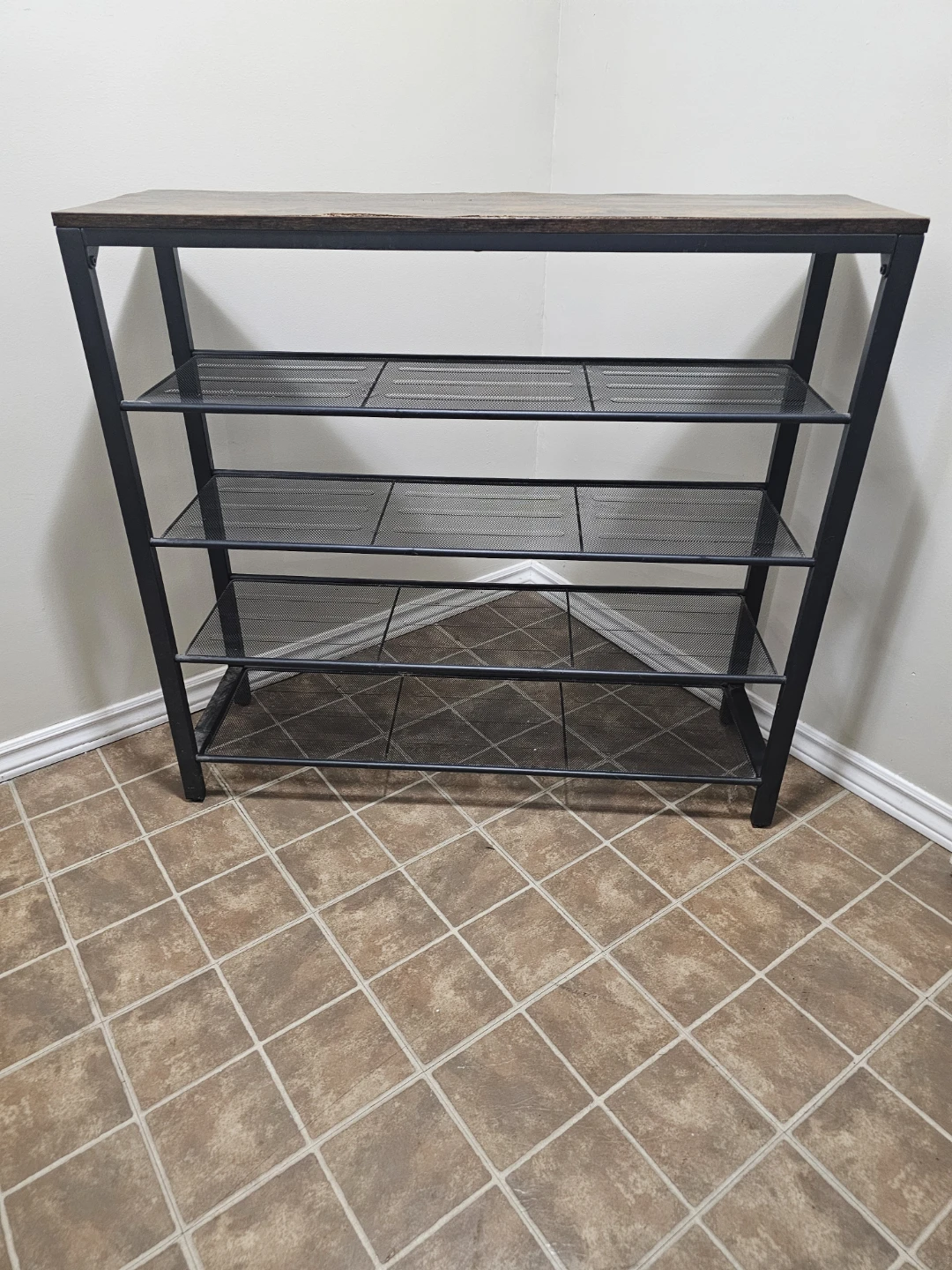 Industrial Metal Shoe Rack