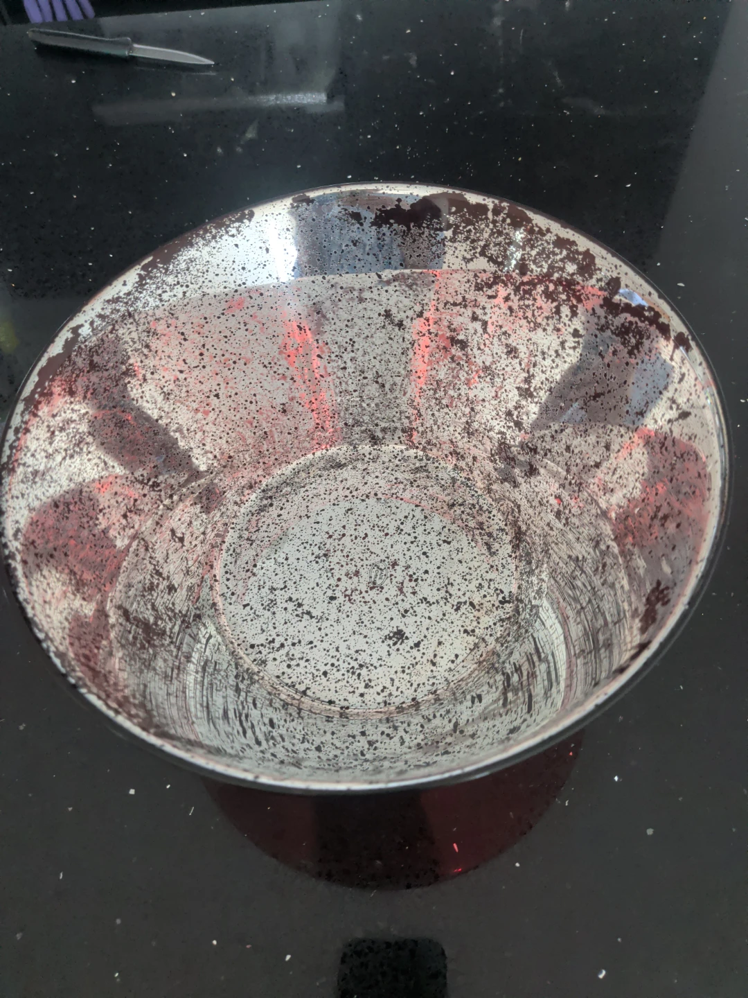 Red Mercury Glass Decorative Bowl - photo 2