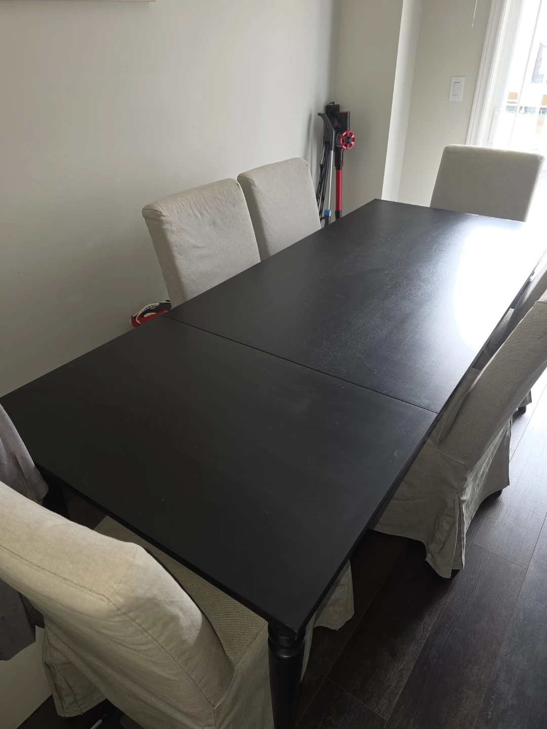 IKEA ROSENTORP Black Extendable Dining Table - photo 4