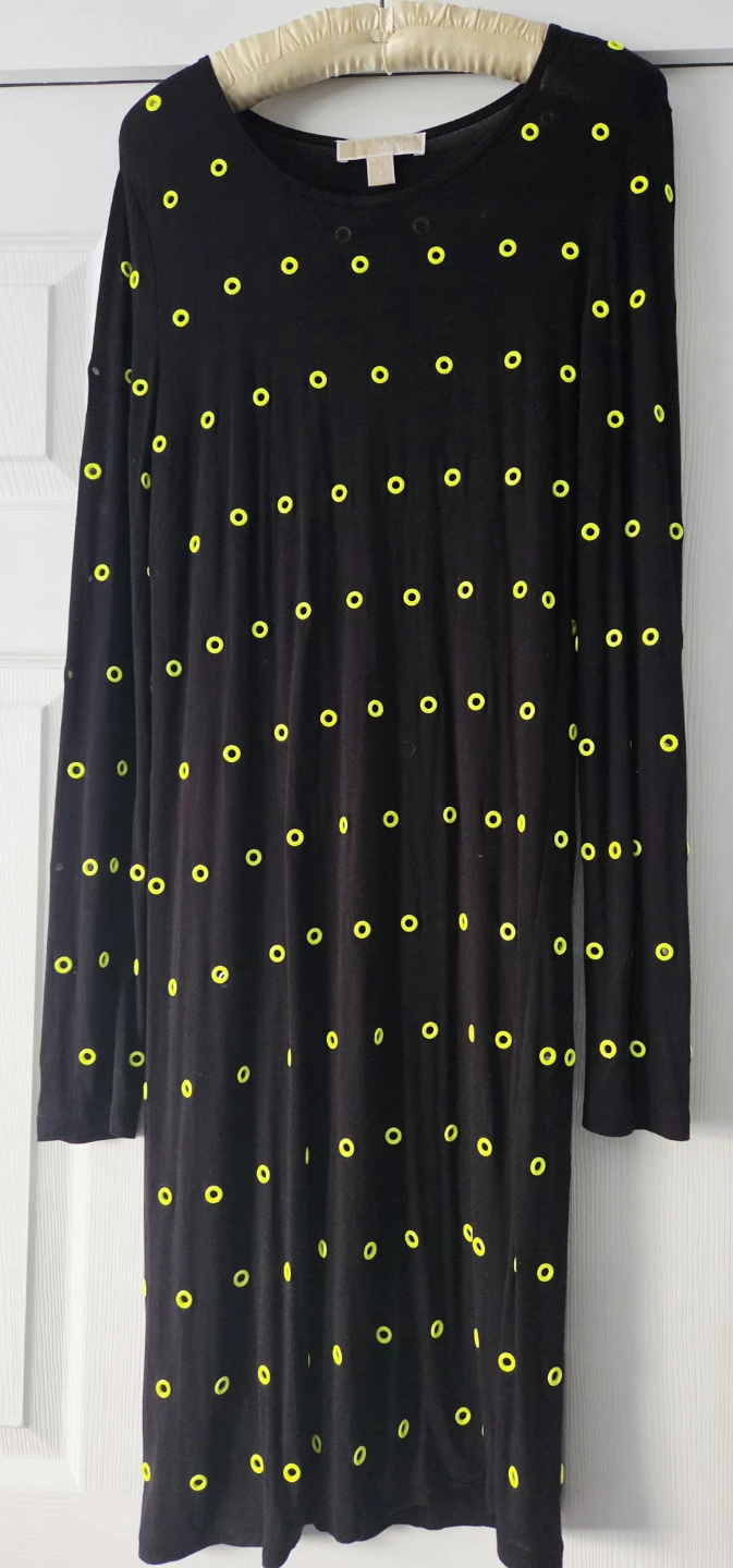 Michael Kors Black Dress with Neon Accents