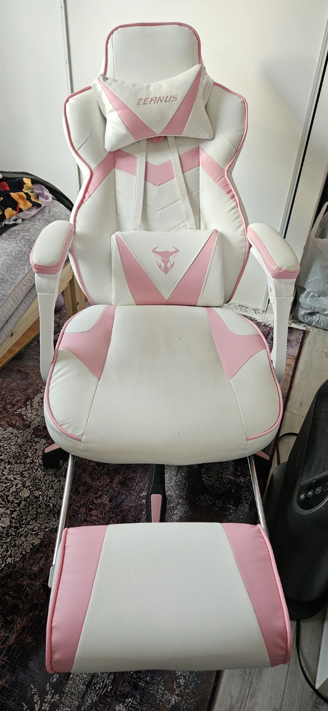 ZEANUS Gaming Chair Pink and White - photo 3