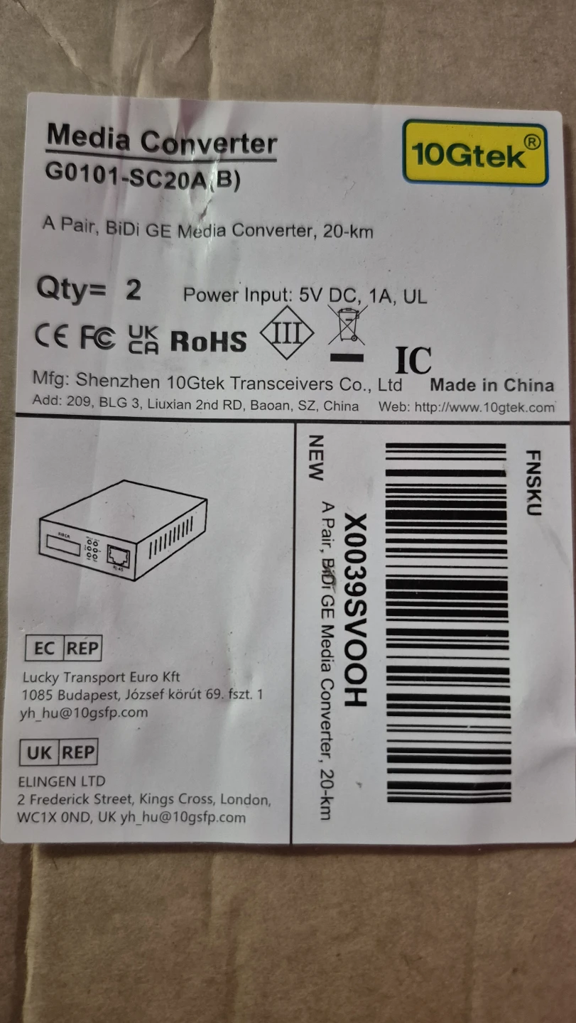 10Gtek BiDi GE Media Converter Pair - photo 4