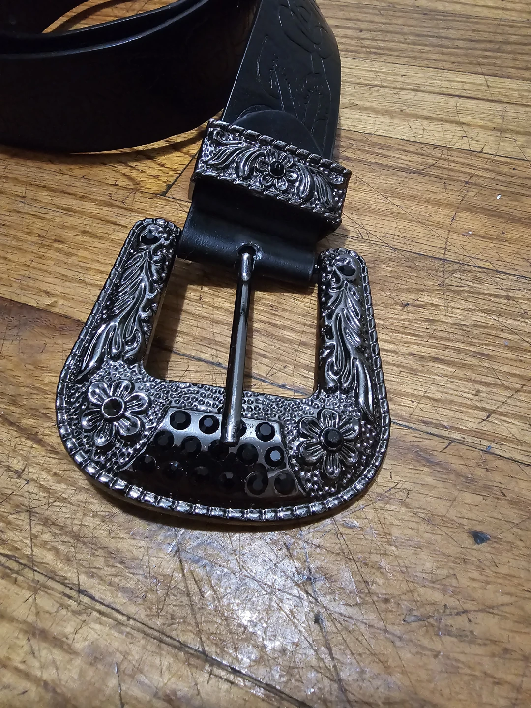 Black Western-style belt - photo 2