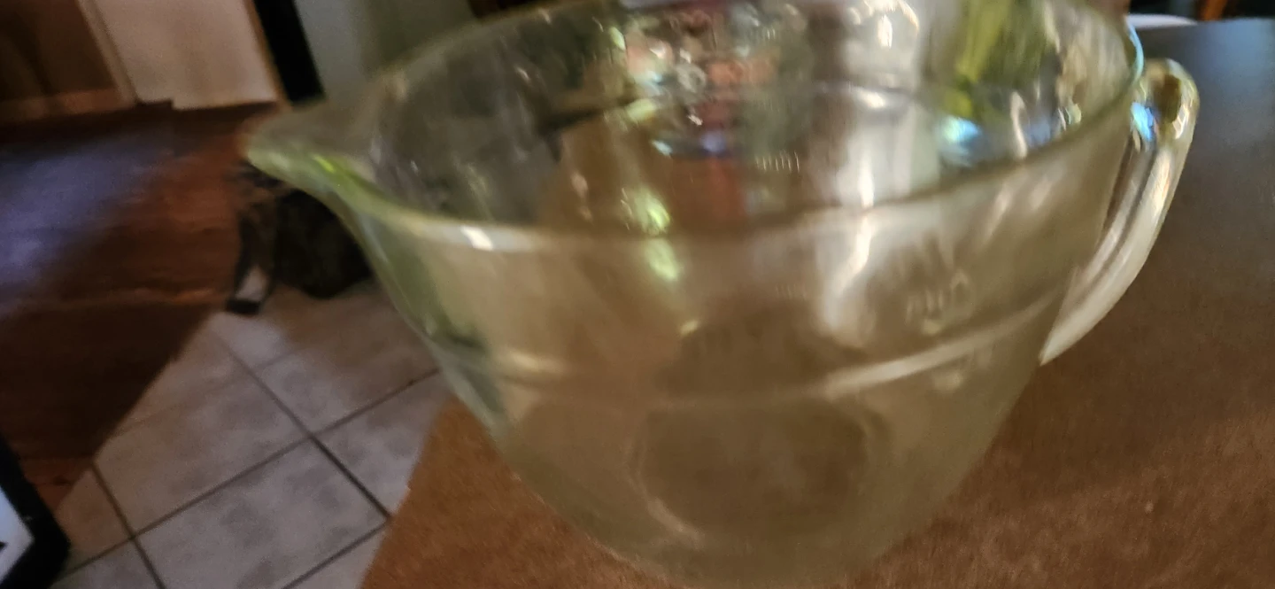 Glass Mixing Bowl with Measurement Markings