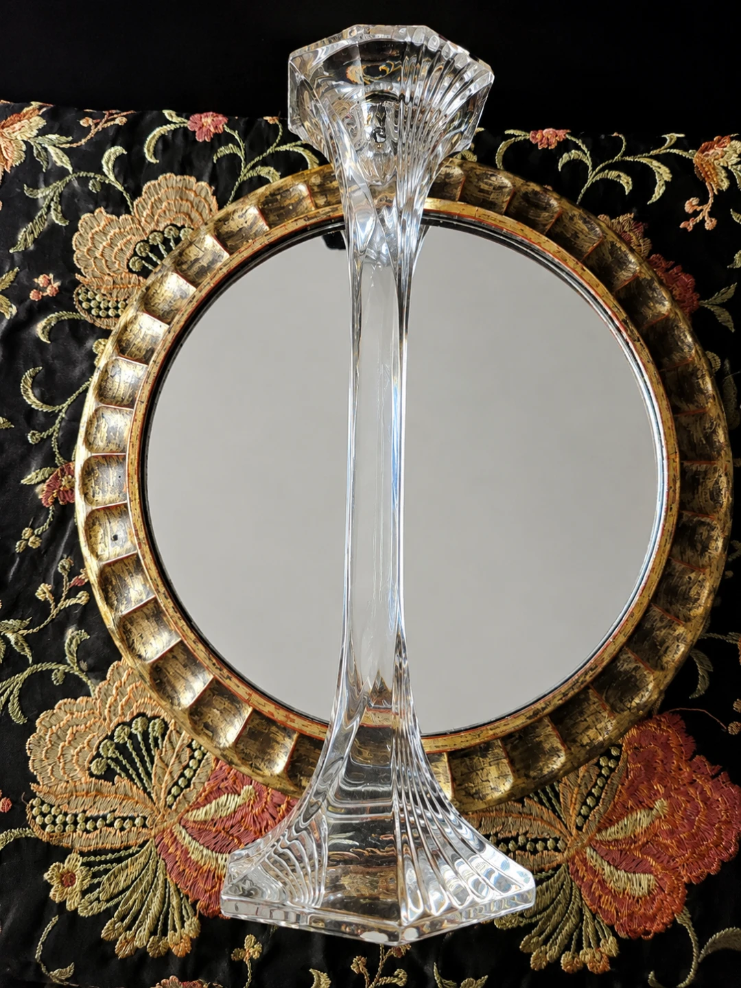Two Vintage 80s Excelsior Mikasa Crystal  Candle Holders - photo 4