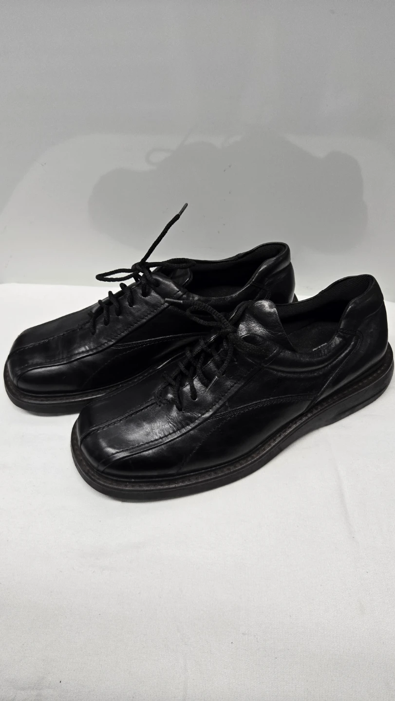 Hippopotamus Men's Black Leather Lace-Up Oxford Square  S. 12 D - photo 2