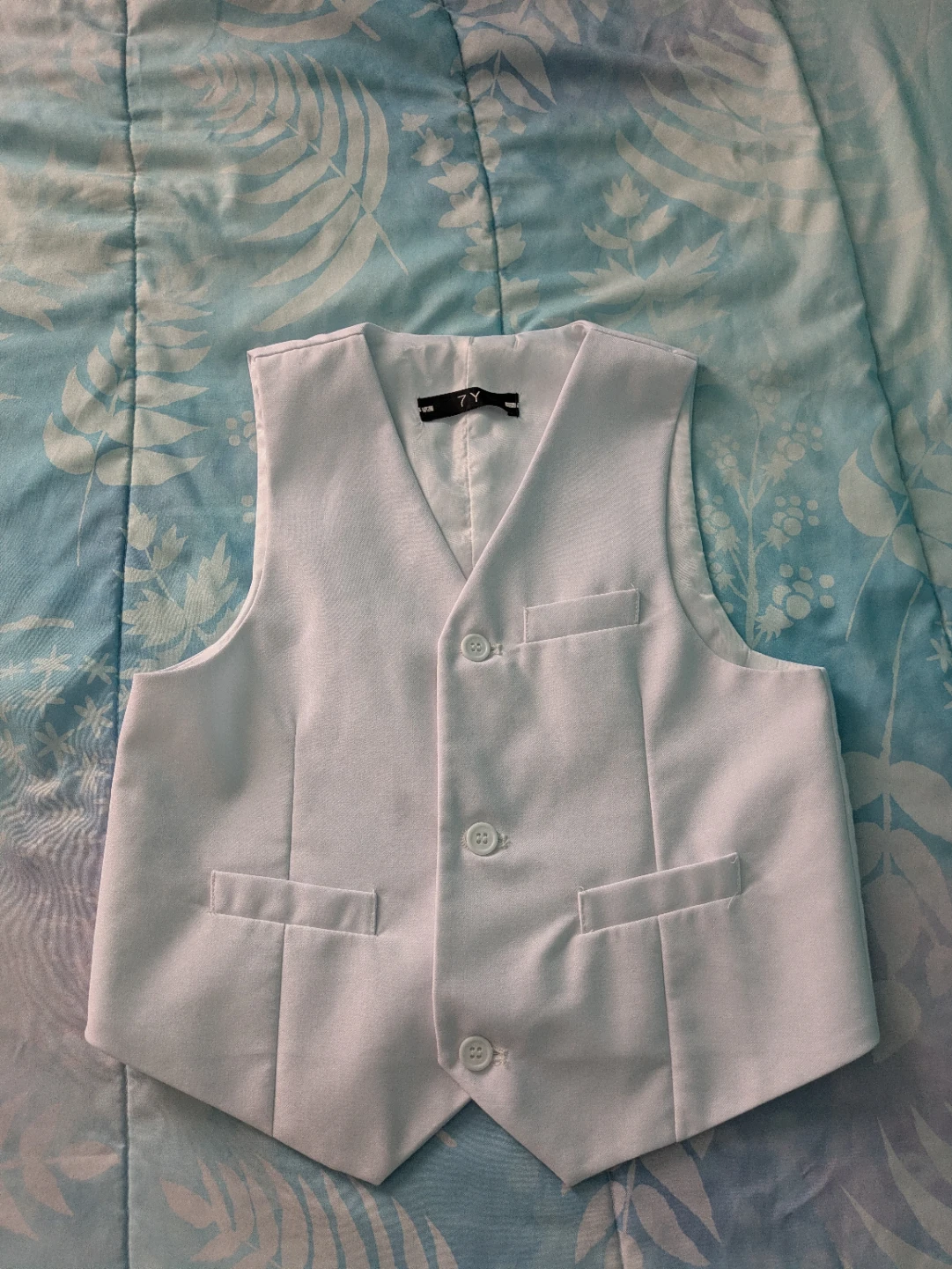 White Dress Vest for Kids - photo 4