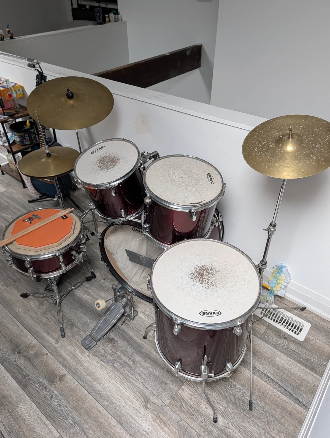 Acoustic Drum Kit with Practice Pad - photo 3