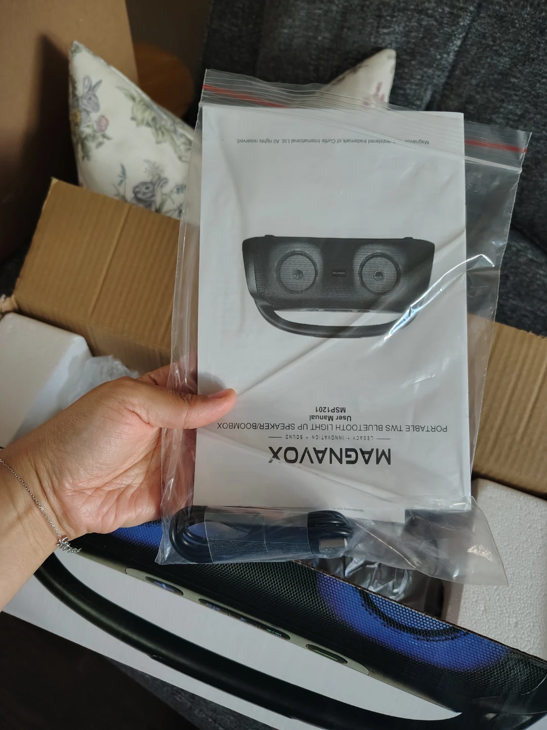 Magnavox Portable TWS Bluetooth Light Up Speaker - photo 4