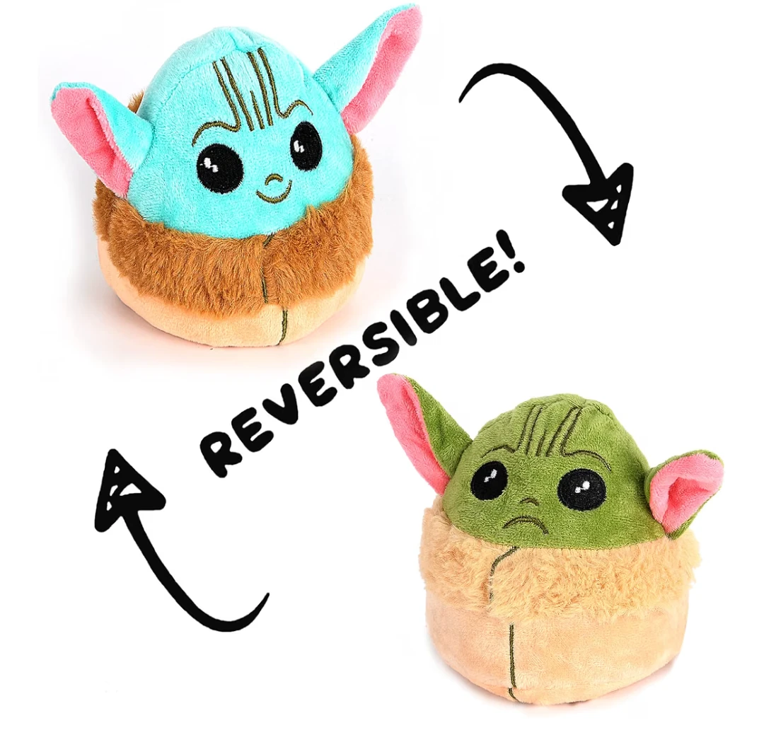 🏈Brand new 6" Reversible Baby Yoda plush Toy