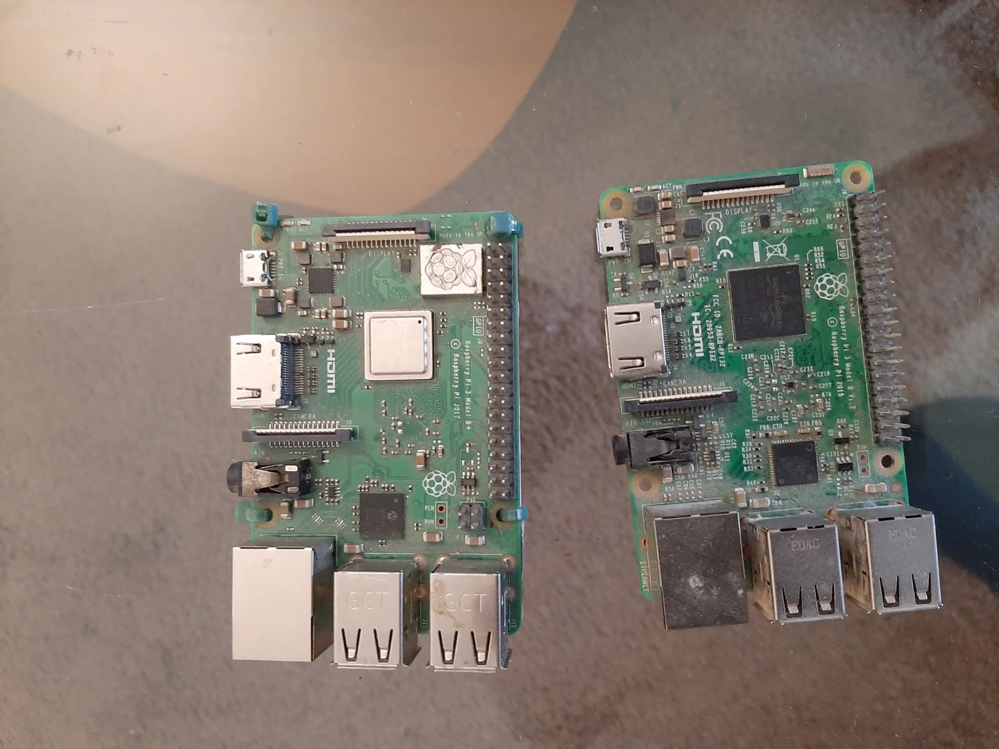 Raspberry Pi 3 Model B+ and Model B