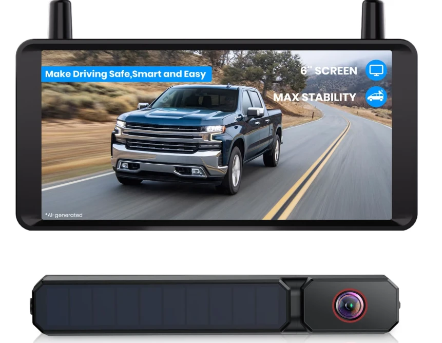 AUTO-VOX 6" Solar Wireless Backup Camera