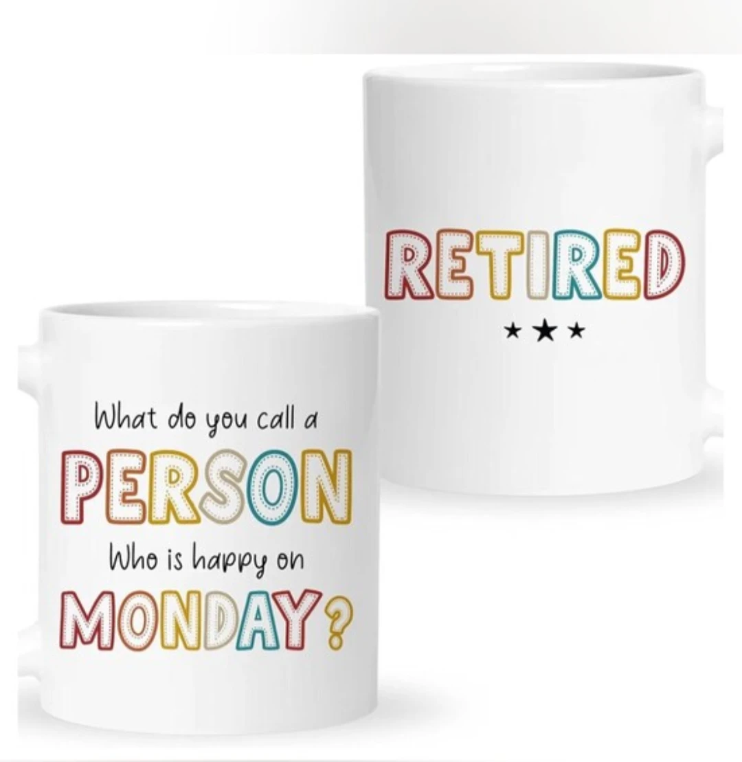 🏈New Funny Retired Theme Ceramic Mug
