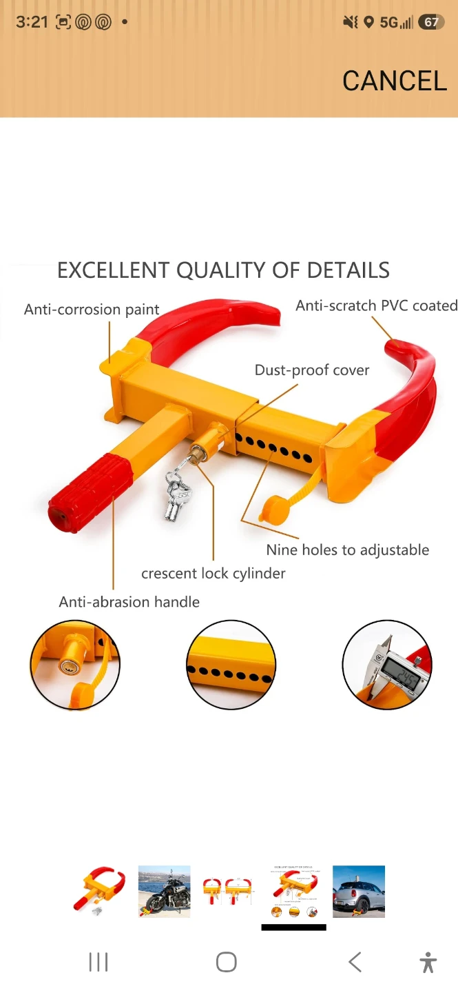 Heavy Duty Vehicle Wheel Clamp - photo 3