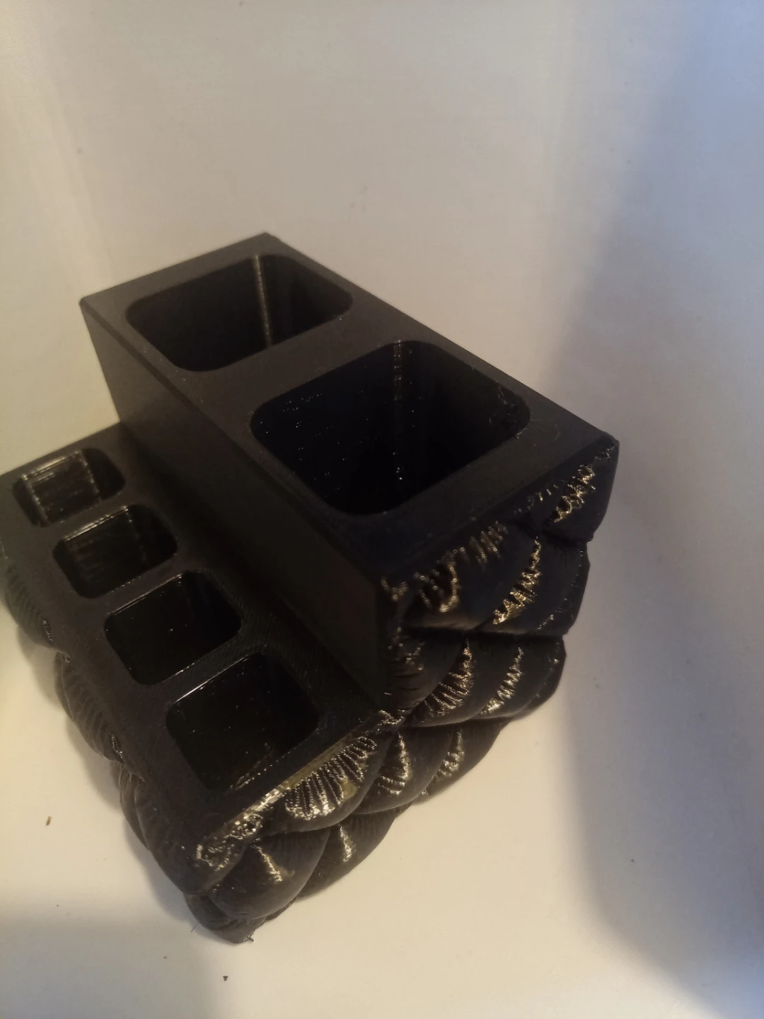 Black Quilted Bathroom Organizer 3 piece Set - photo 3