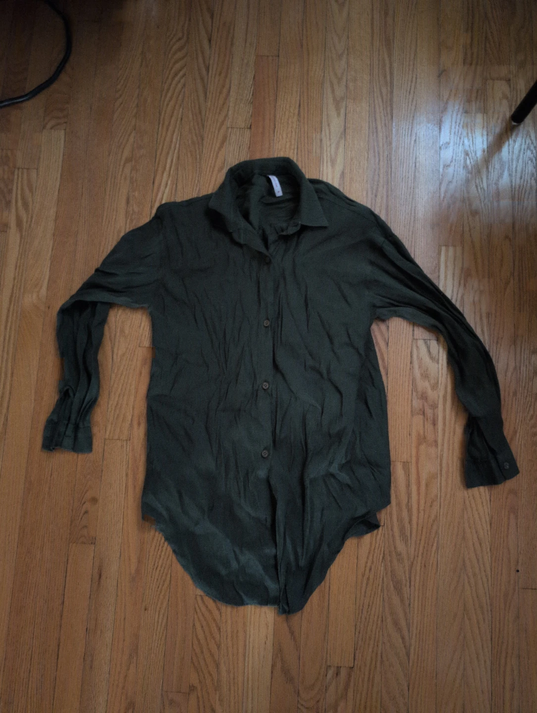 Olive Green Button-Down Shirt 🏈