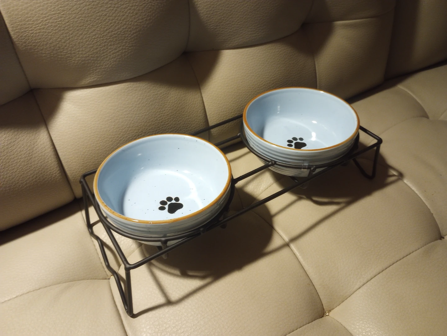 5" Ceramic Dog Bowls on Stand