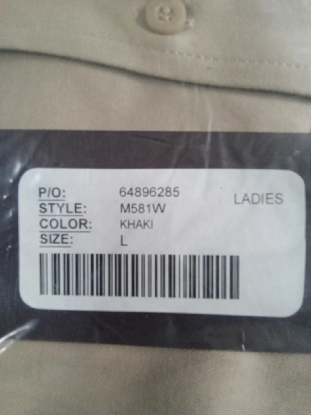 Harriton Ladies Long Sleeve Khaki Shirt size L - photo 4
