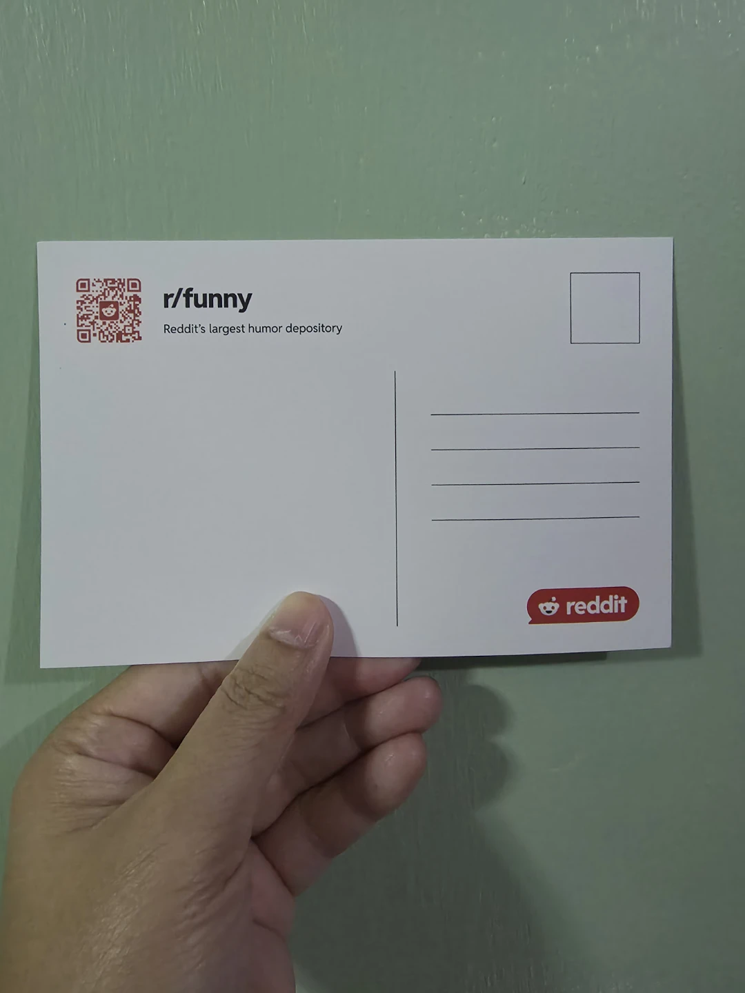 Reddit r/funny Postcard 🏈 - photo 2