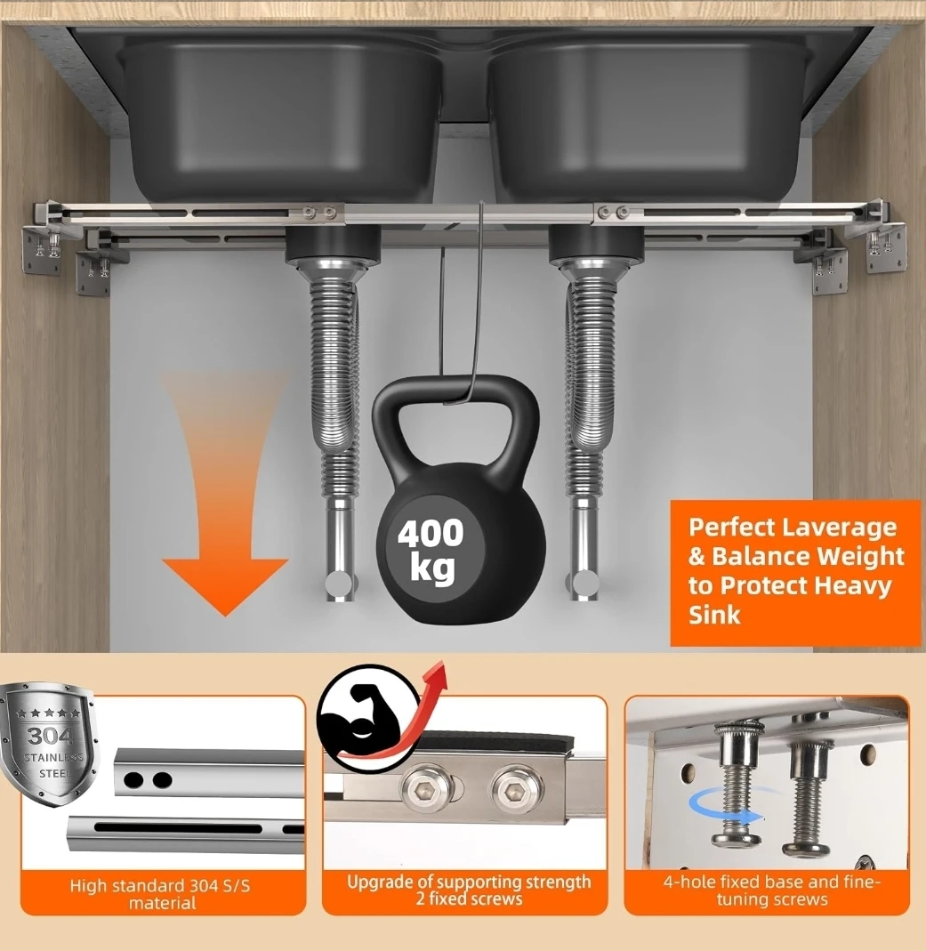 Adjustable Undermount Sink Brackets - photo 3