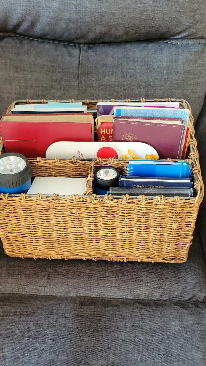 Compartment Wicker Basket