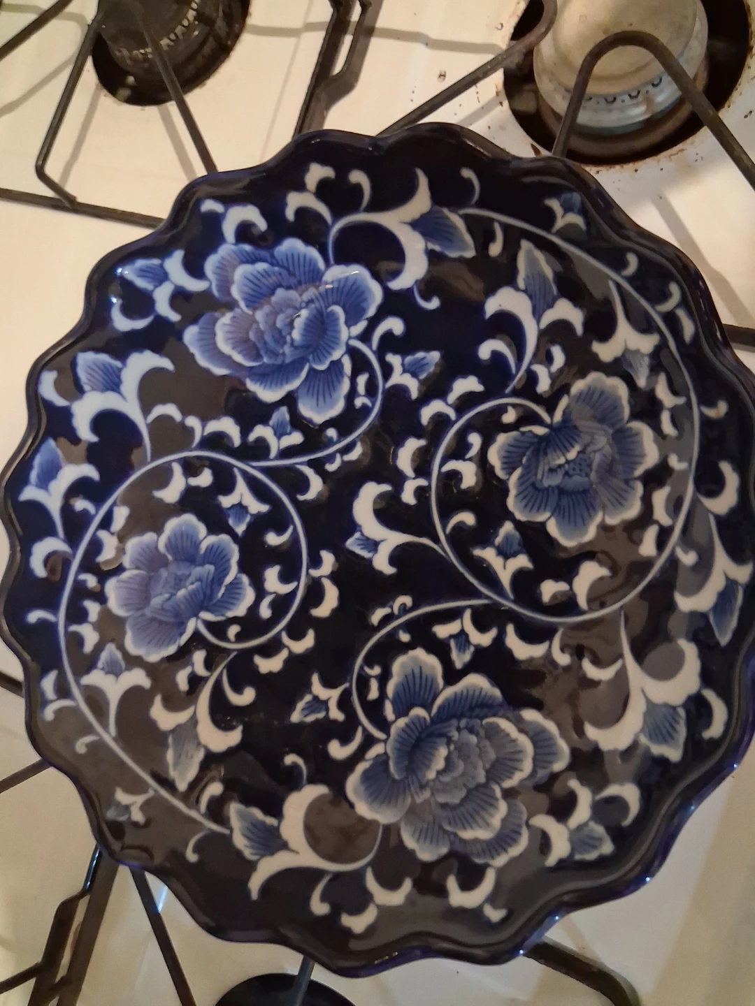 The Bombay Company Blue and White Floral Bowl