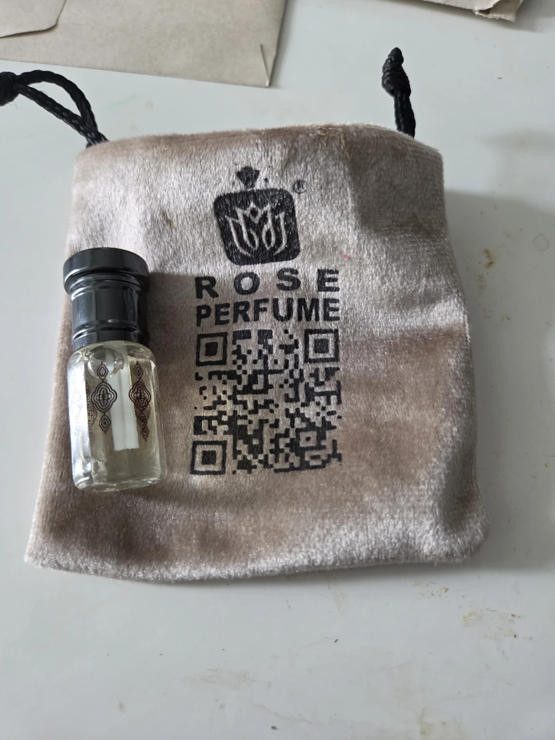 Rose Perfume Oil with Velvet Pouch