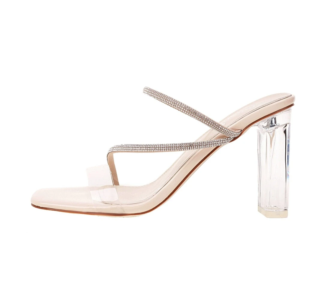 Vivianly Crystal Strappy Heeled Mules 🏈 - photo 2