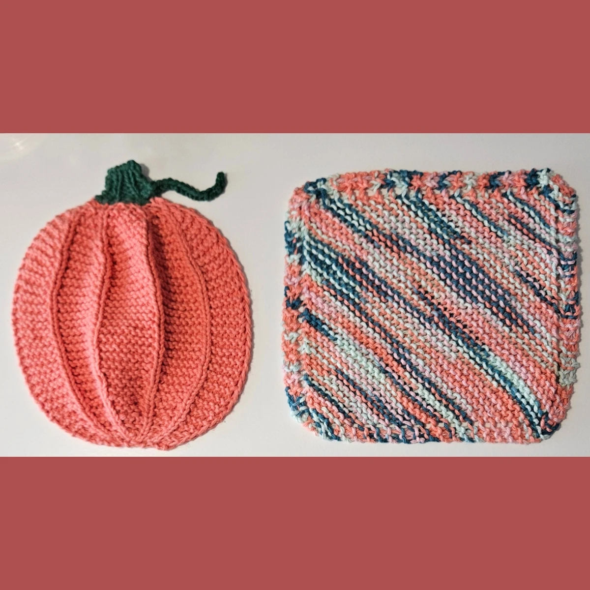 🍂 Autumn Harvest Handmade Dishcloth Set - Dusk - 2 Pcs