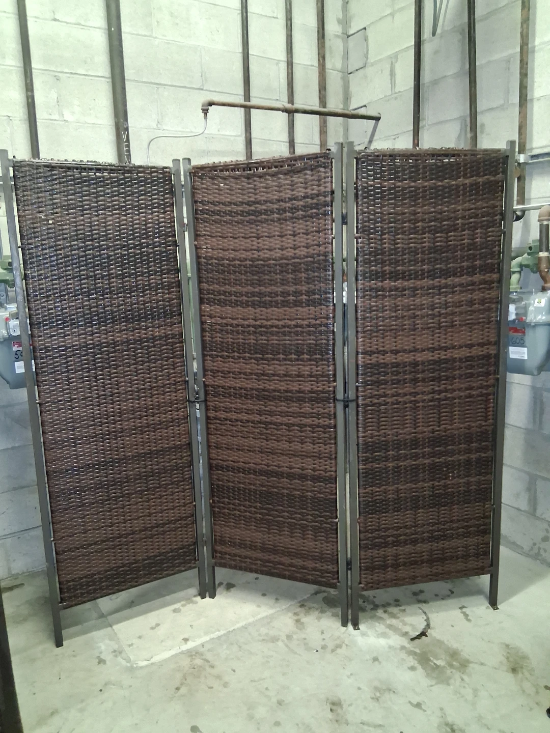 3-Panel Woven Room Divider Screen