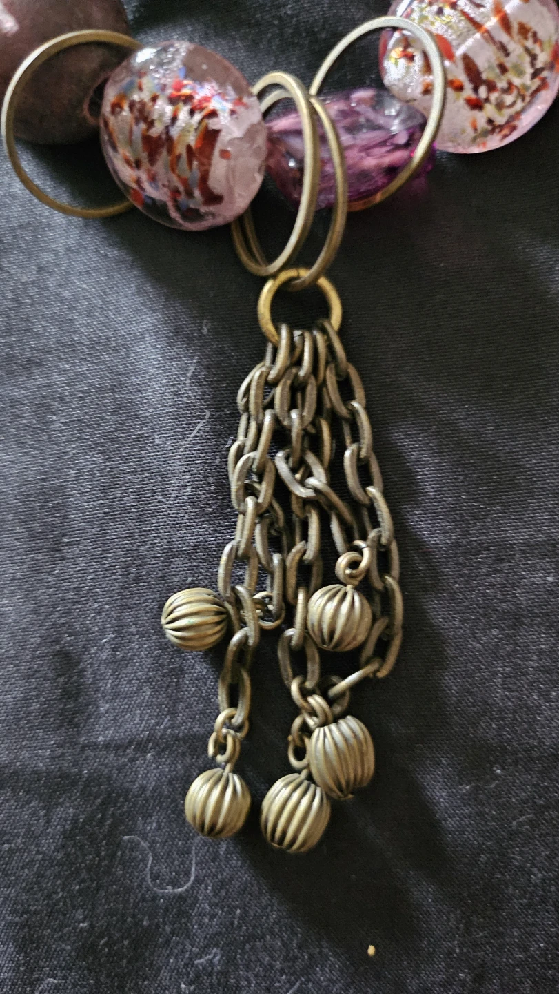Artisan beaded statement necklace - photo 2