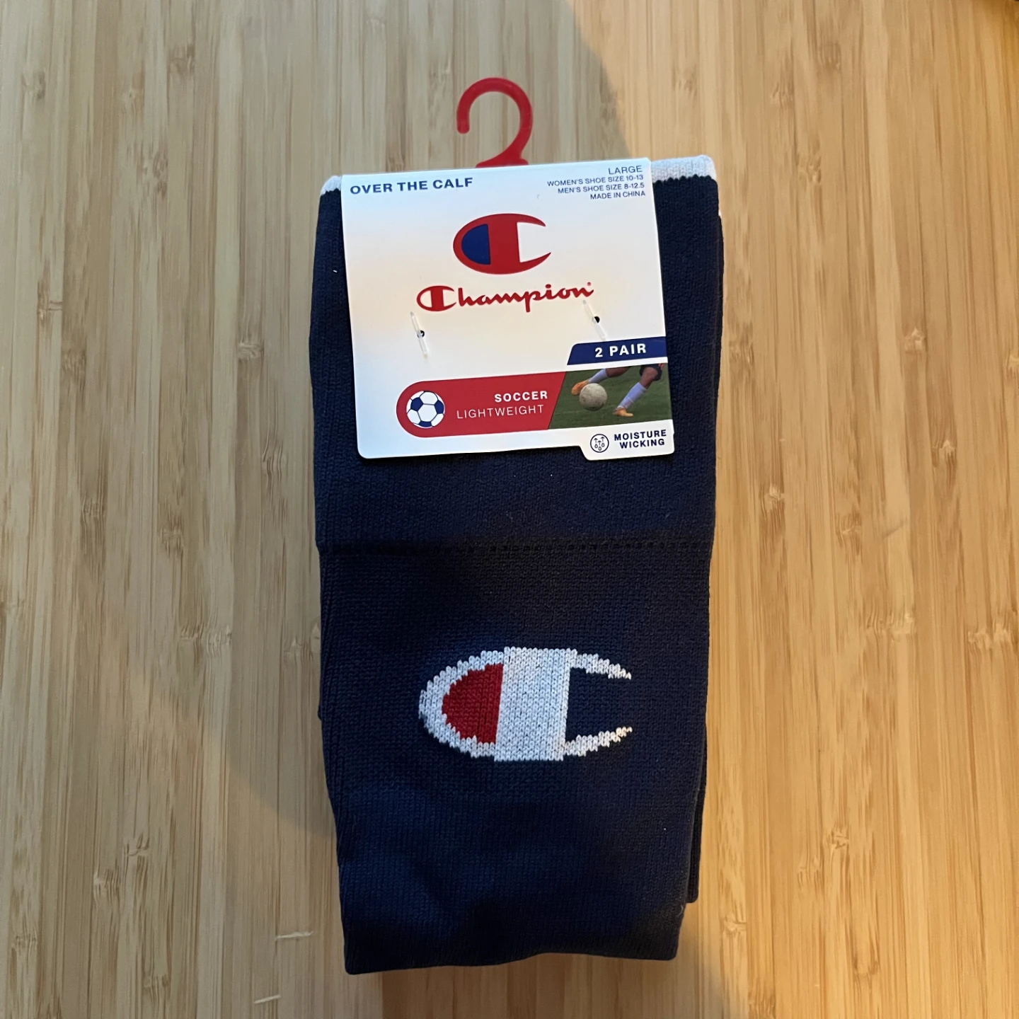 Champion Lightweight Soccer Socks - Large (2 Pairs) 🏈