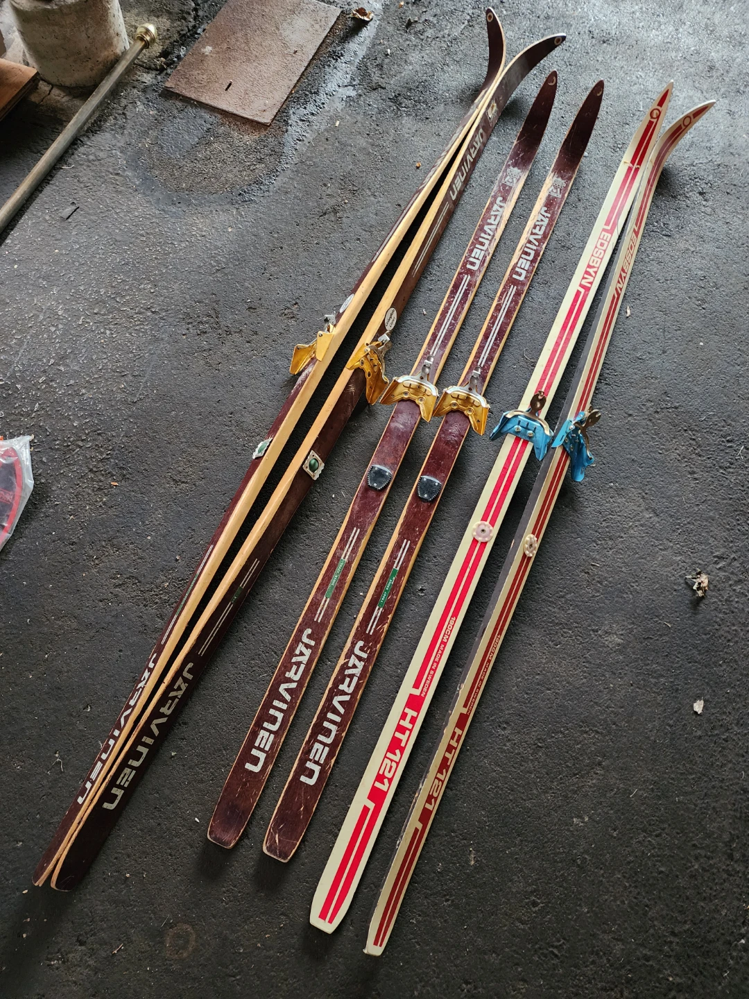 Vintage Jarvinen and Edsbyn Cross-Country Skis