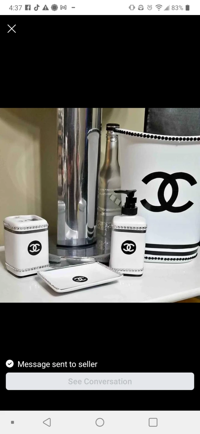 Chanel Inspired Bathroom Set