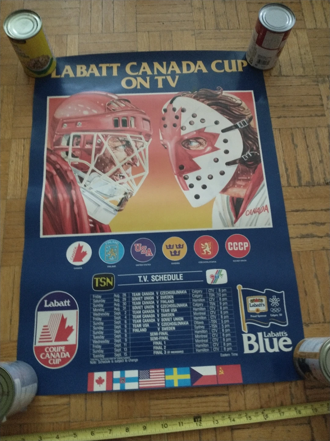 1987 Labatt Canada Cup 18 x 25" Hockey Poster - photo 5