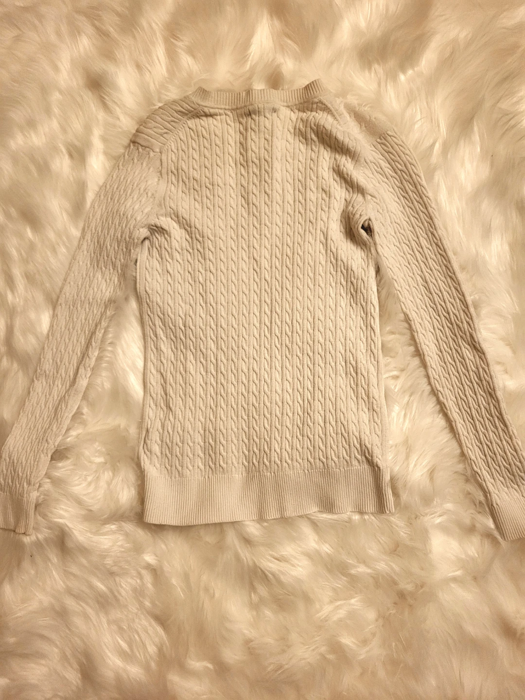 Small Tommy Hilfiger Cream Cable-Knit Sweater - photo 3