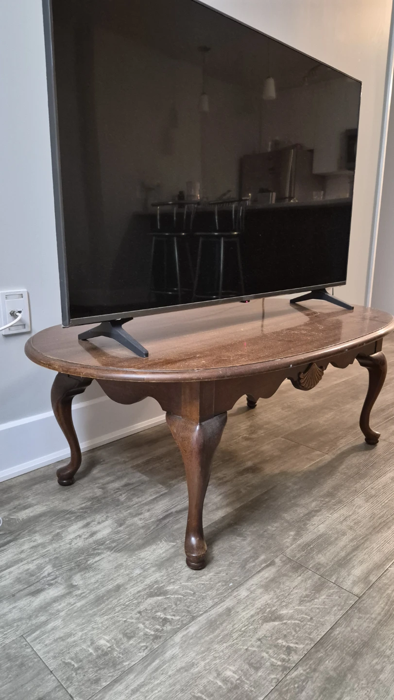 Vintage Oval Wooden Coffee Table